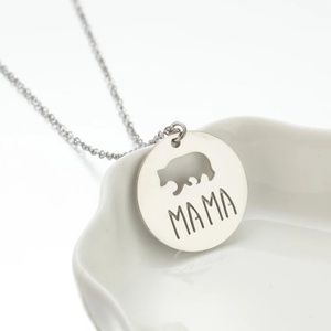 Mama Bear Stainless Steel Necklace